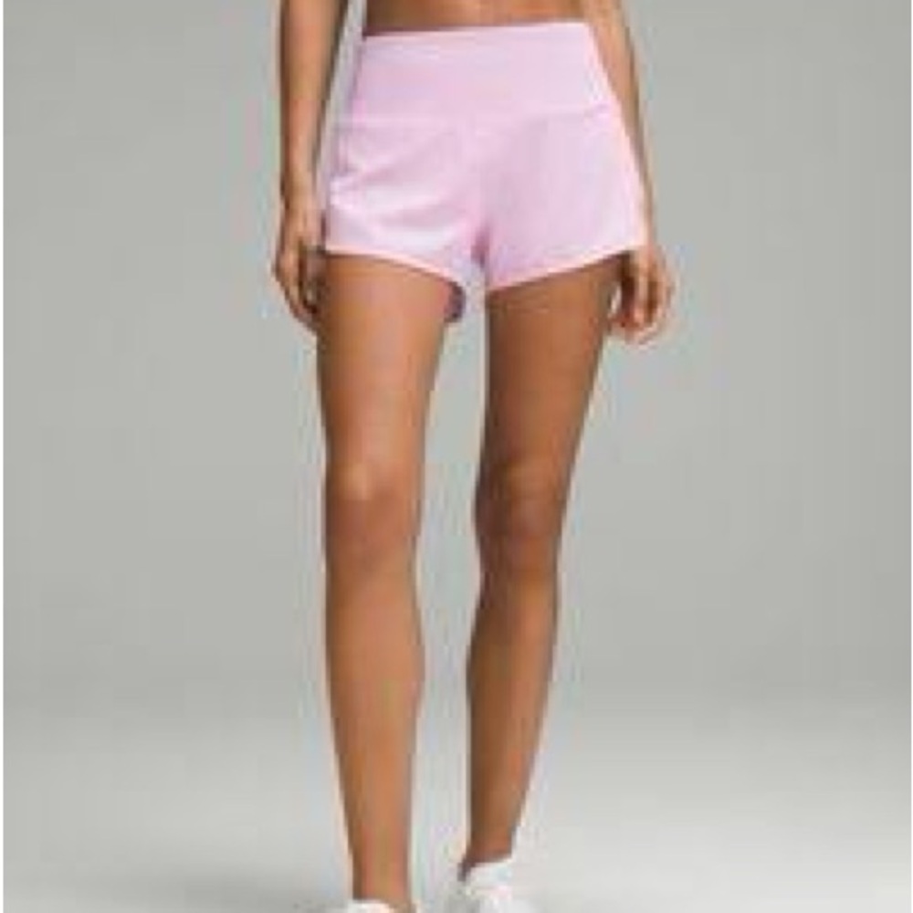 NWT Lululemon HR 2.5” speed up Vitapink size 4